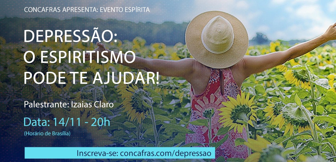 “Depressão: o Espiritismo pode te ajudar!” é tema de webinar gratuito organizado pela Concafras